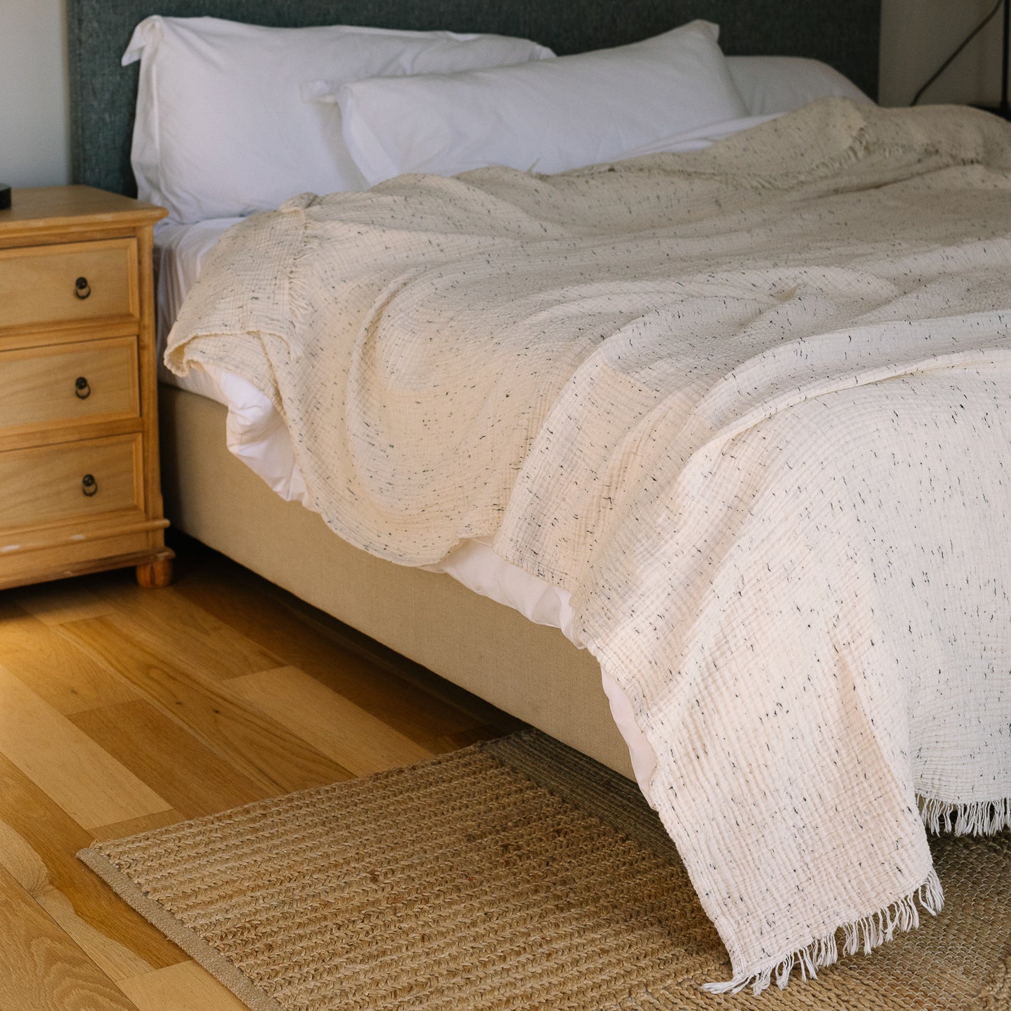 Charcoal Speckled Swaddle Blanket (large)