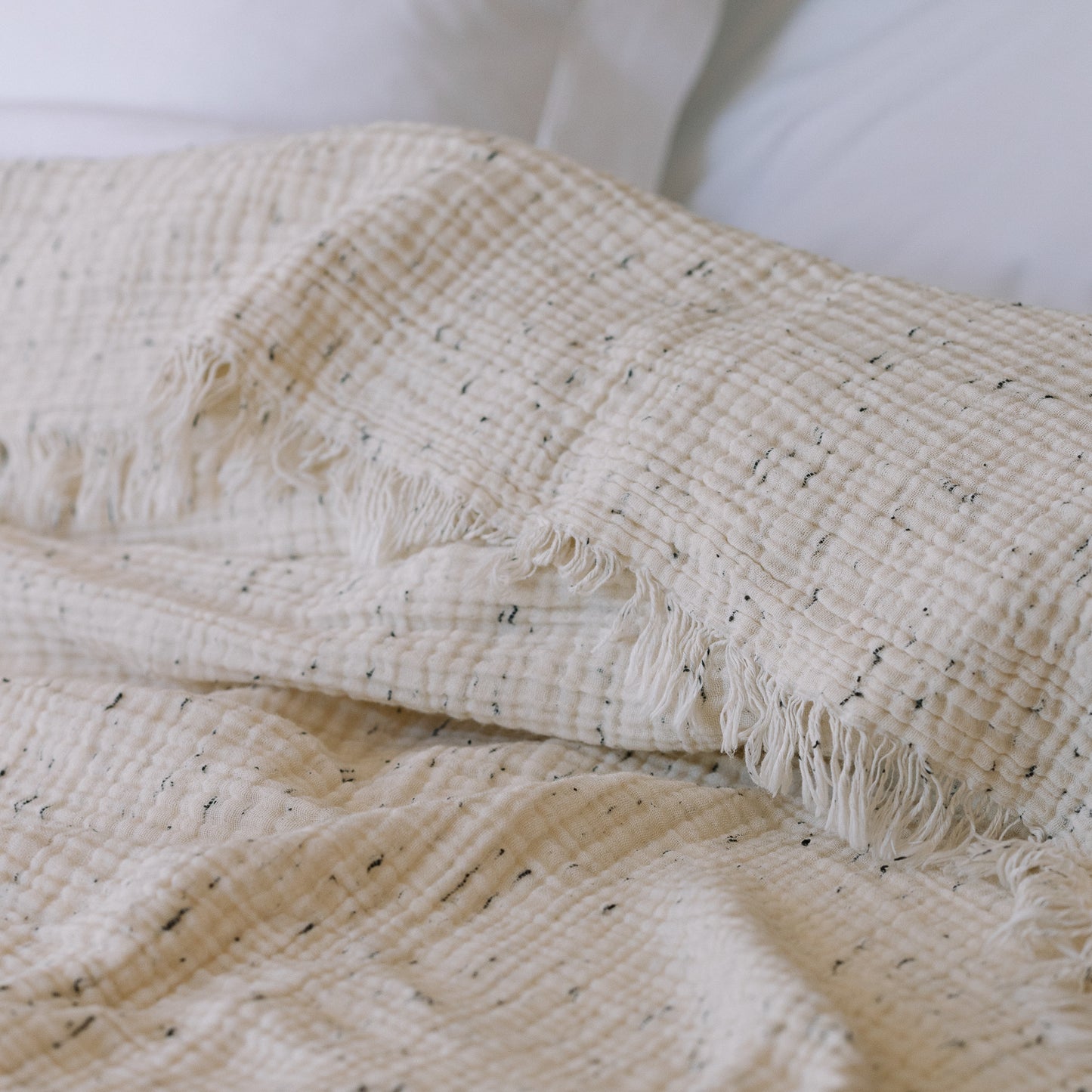 Charcoal Speckled Swaddle Blanket (large)