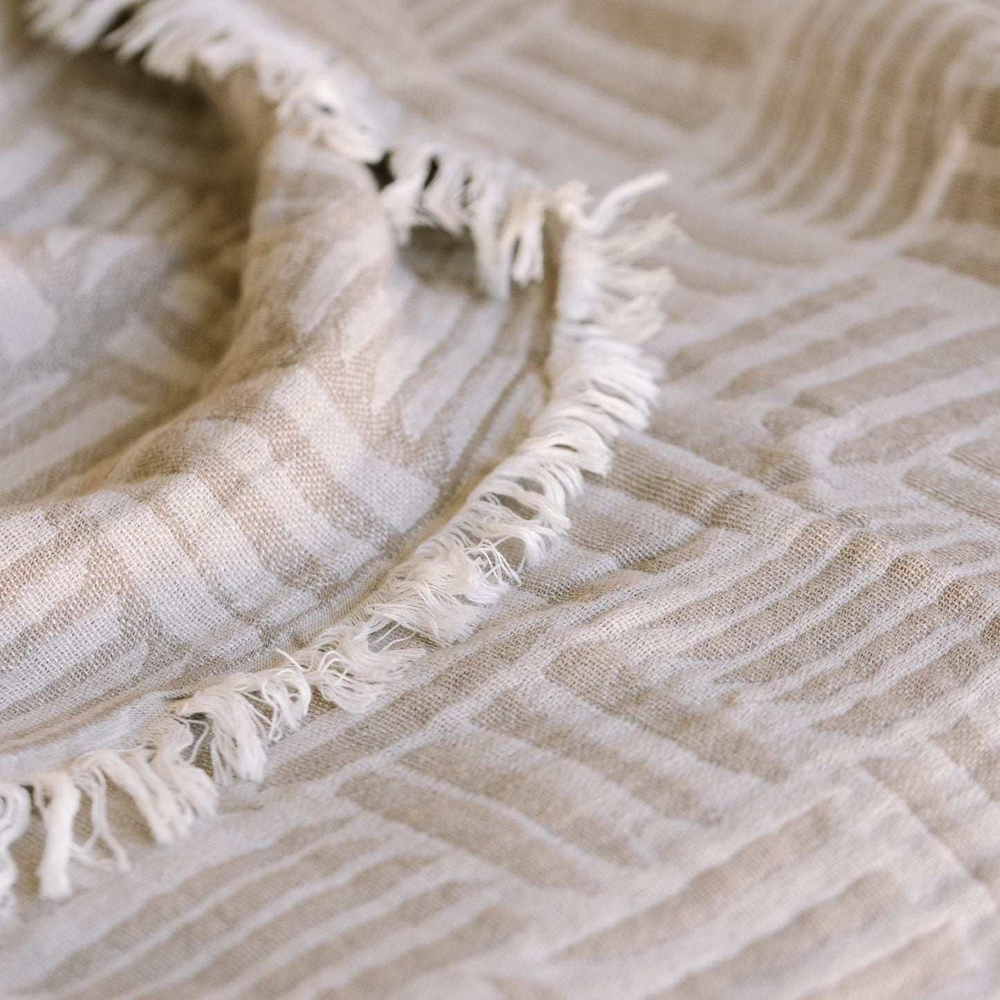 Mocha Cream Aztec Throw