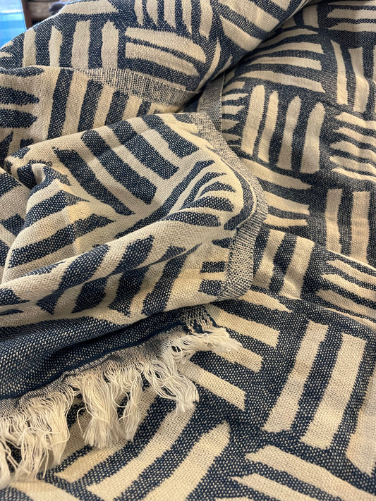 Blue Aztec Blanket