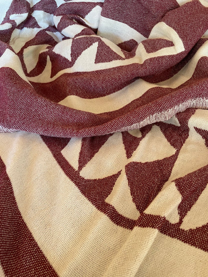 Weft Inconsistency Ruby Piramit Throw