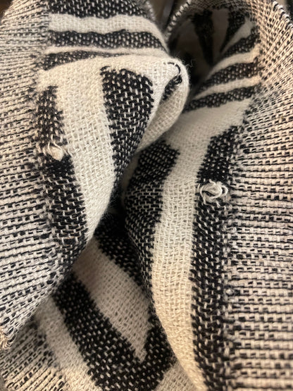 Black Aztec Blanket "Two Tiny Snags"