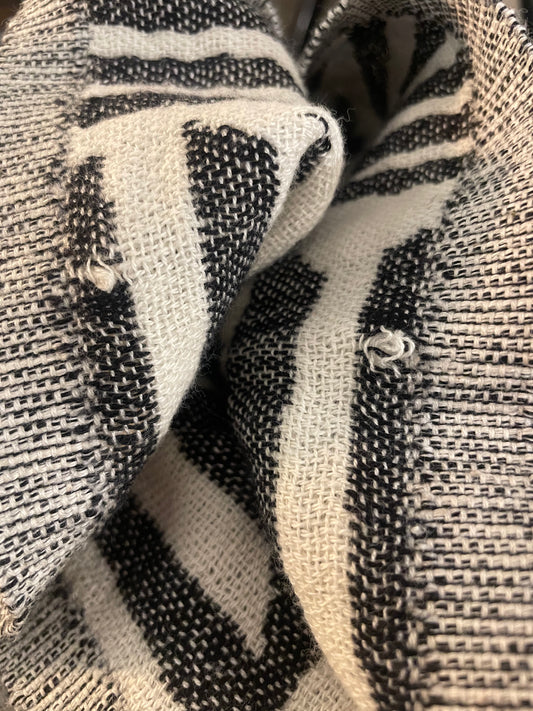 Black Aztec Blanket "Two Tiny Snags"