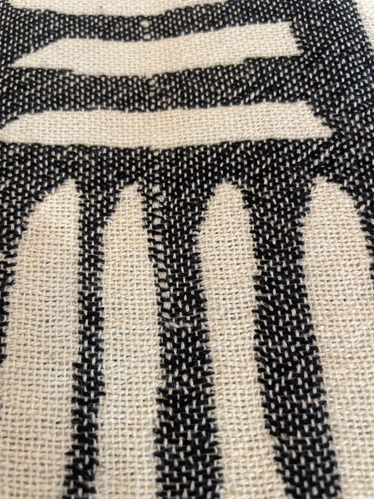 Black Aztec Blanket "Minor Loom Inconsistency"