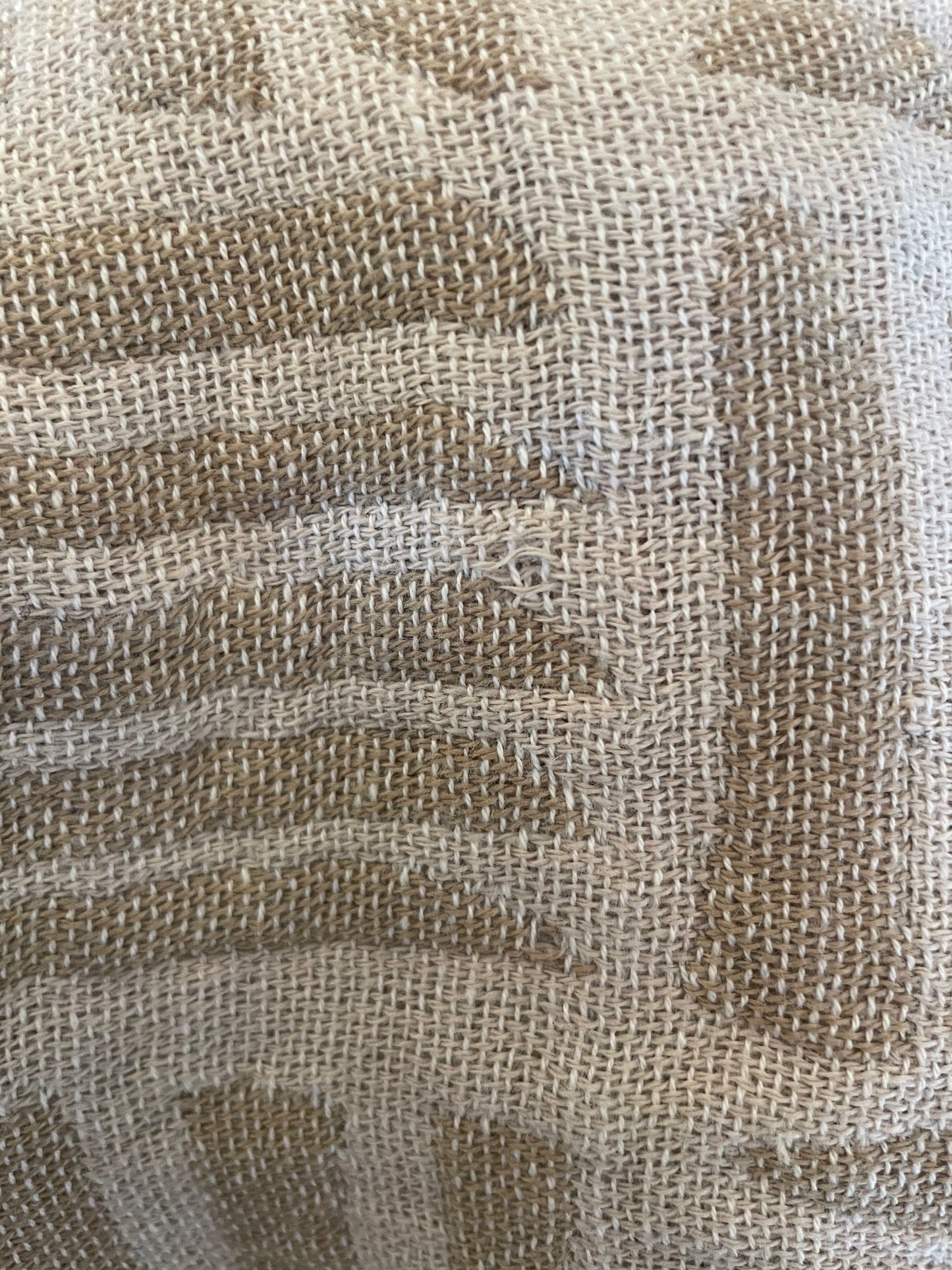 Mocha Cream Aztec Throw "Tiny Loom Inconsistency"