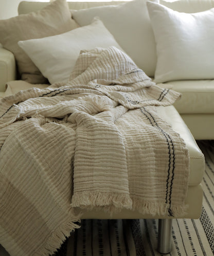 Sofya Linen Blend Muslin Throw (King)