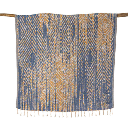 Dilara Navy & Caramel Turkish Towel