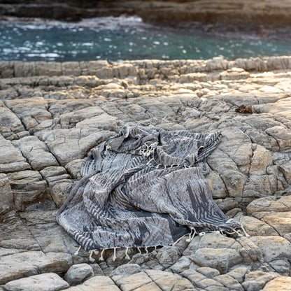 Dilara Black Turkish Towel