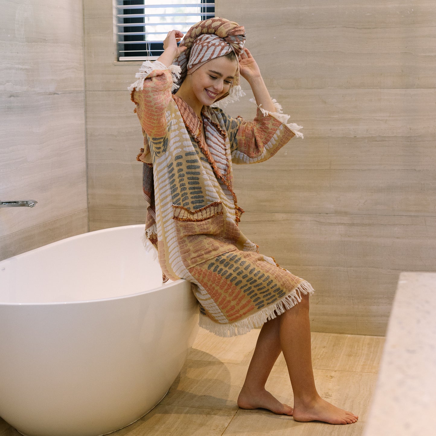 Adel Robe Gold & Red