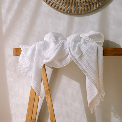 White Muslin Throw