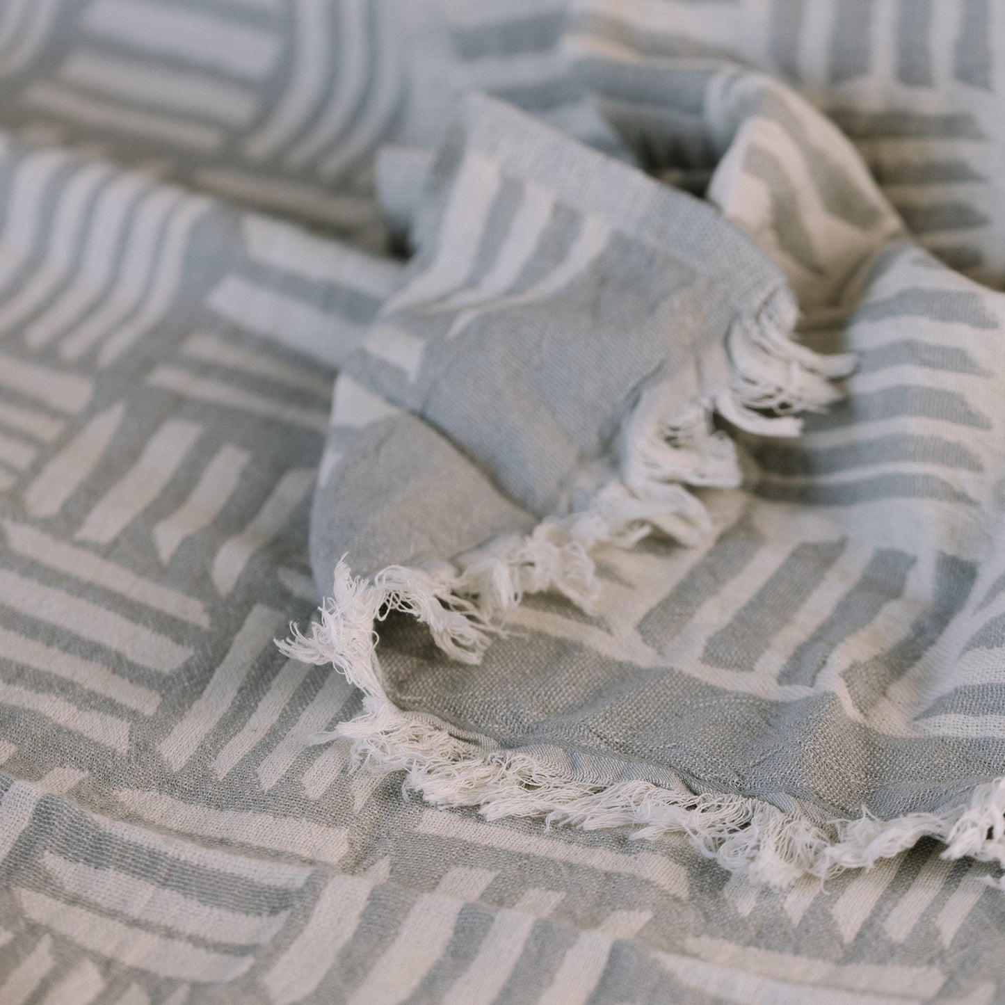 Grey Aztec Blanket