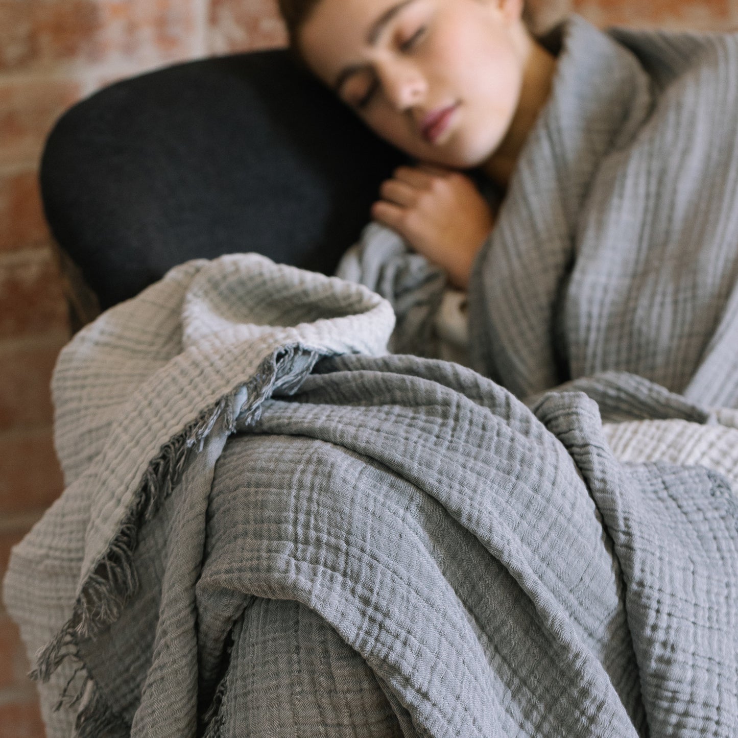 Grey Muslin Blanket