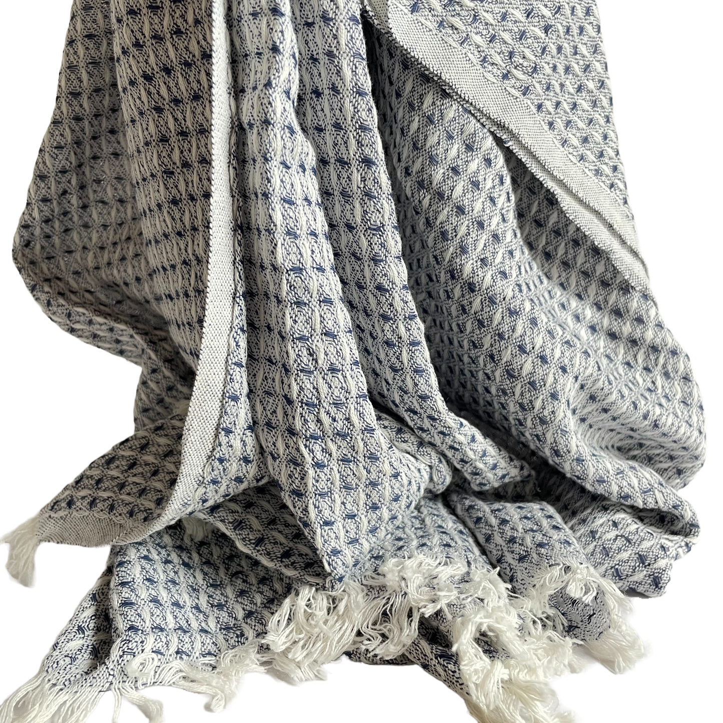 Maya Navy Honeycomb Scarf