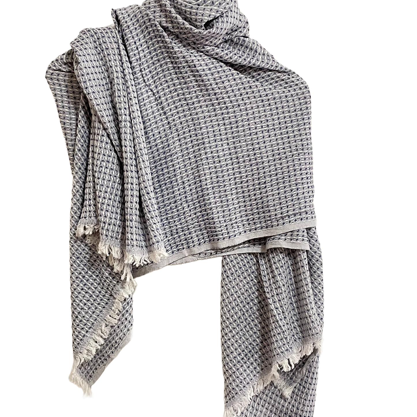 Maya Navy Honeycomb Scarf