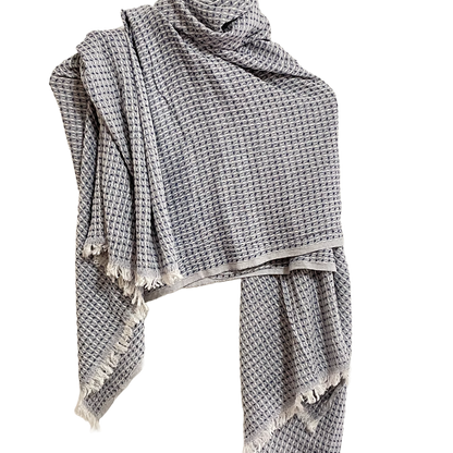 Maya Navy Honeycomb Scarf