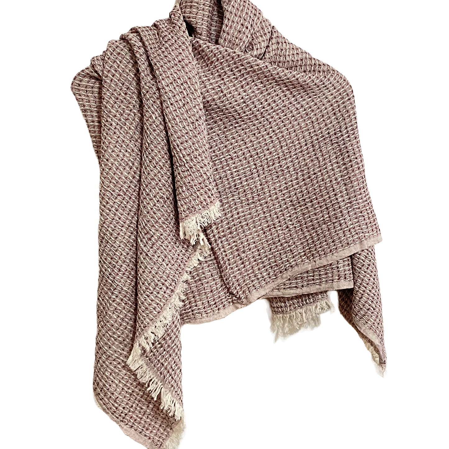 Maya Burgundy Honeycomb Scarf