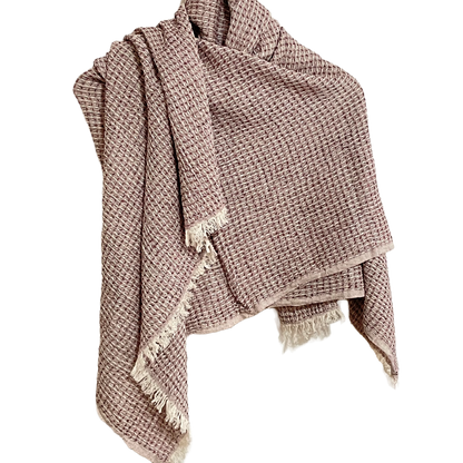 Maya Burgundy Honeycomb Scarf