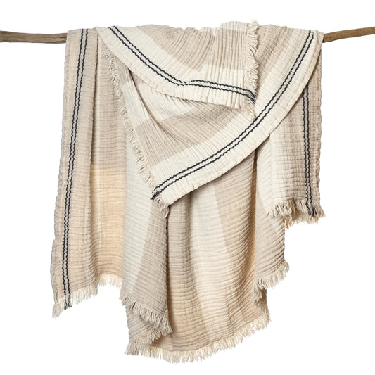 Sofya Linen Blend Muslin Throw (King)