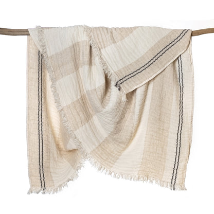 Sofya Linen Blend Muslin Throw (Single)