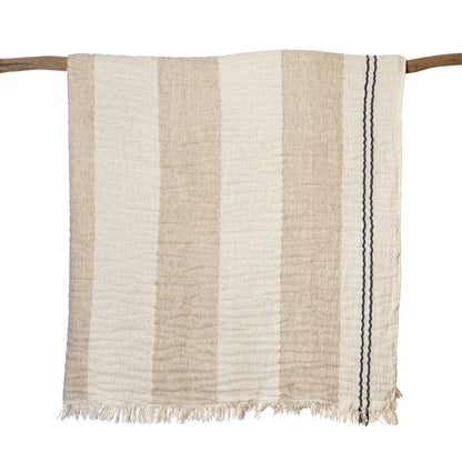 Sofya Linen Blend Muslin Throw (Single)