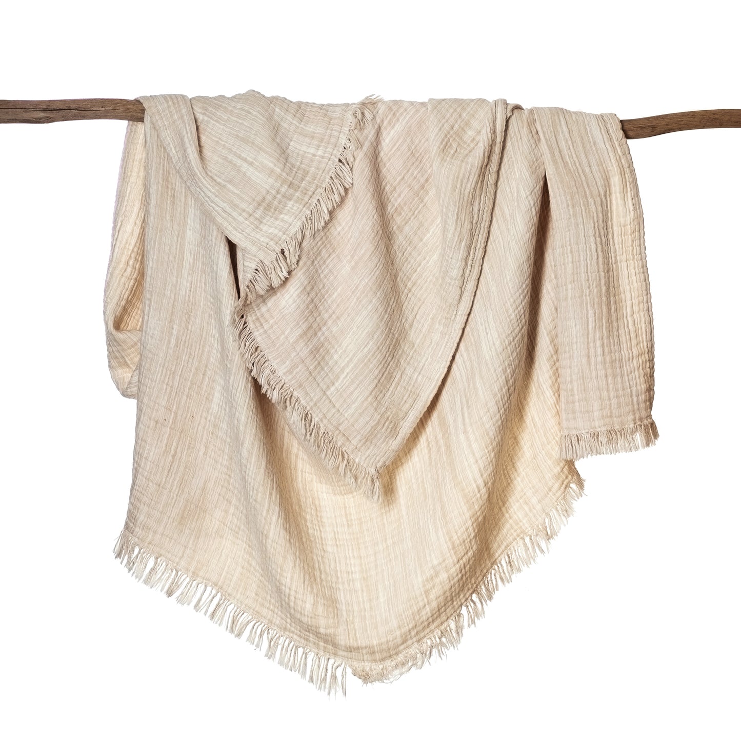 Patterned Beige Swaddle Blanket (Single)