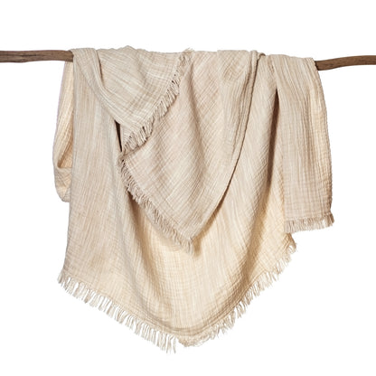 Patterned Beige Swaddle Blanket (Single)