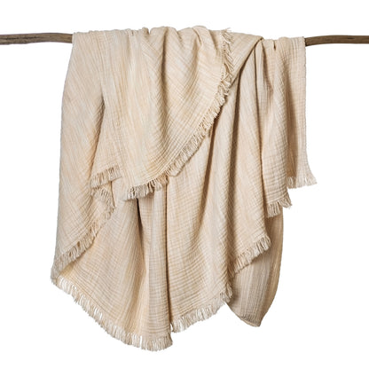 Patterned Beige Swaddle Blanket (King)