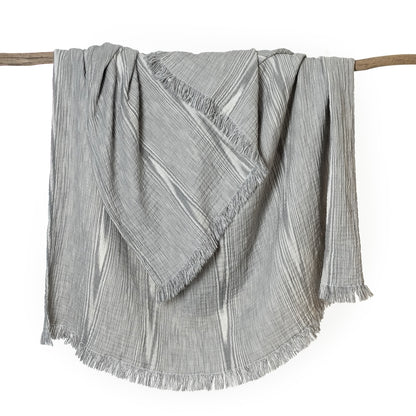 Patterned Grey Swaddle Blanket (Single)