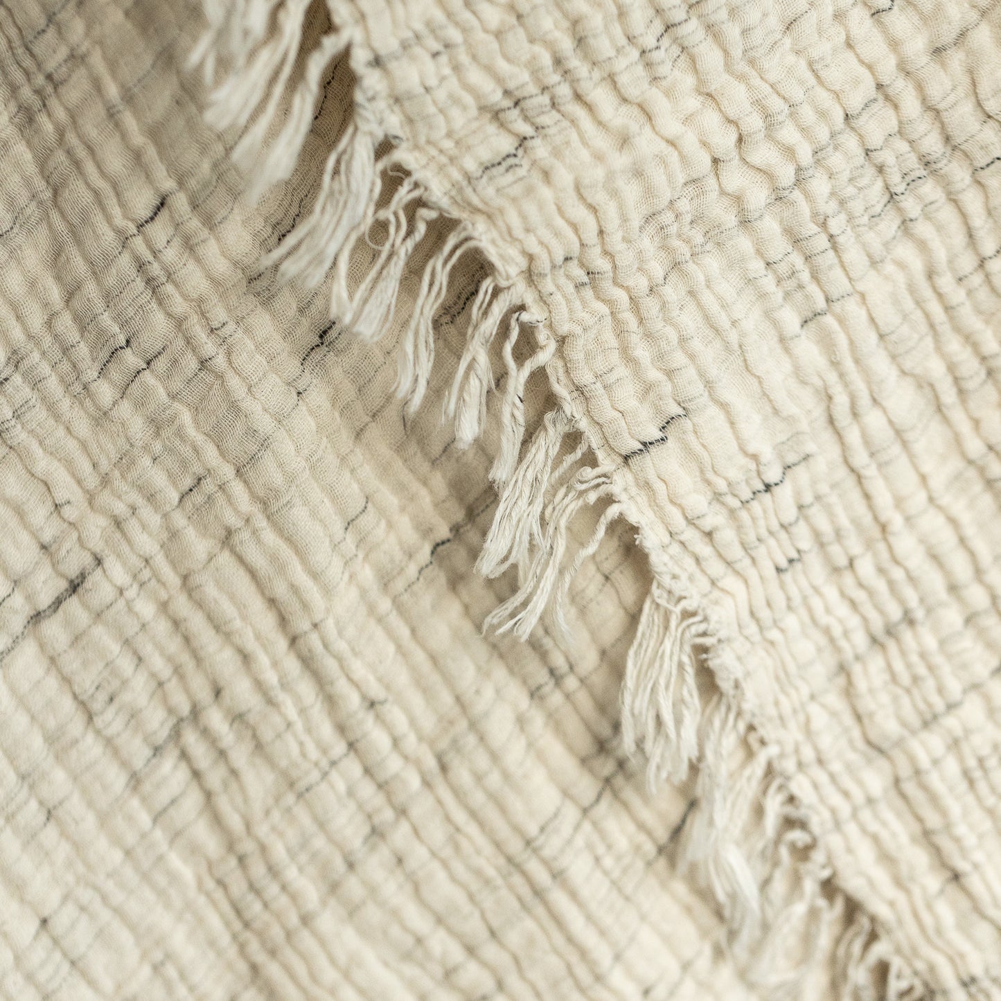 Charcoal Wisp Swaddle Blanket (King)