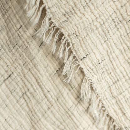 Charcoal Wisp Swaddle Blanket (King)