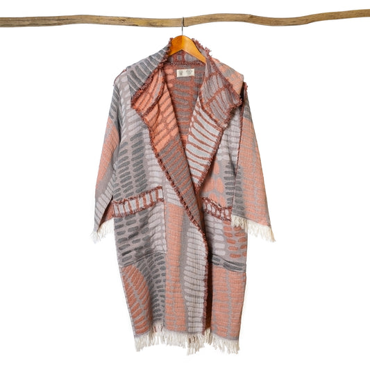 Adel Robe Grey & Pink