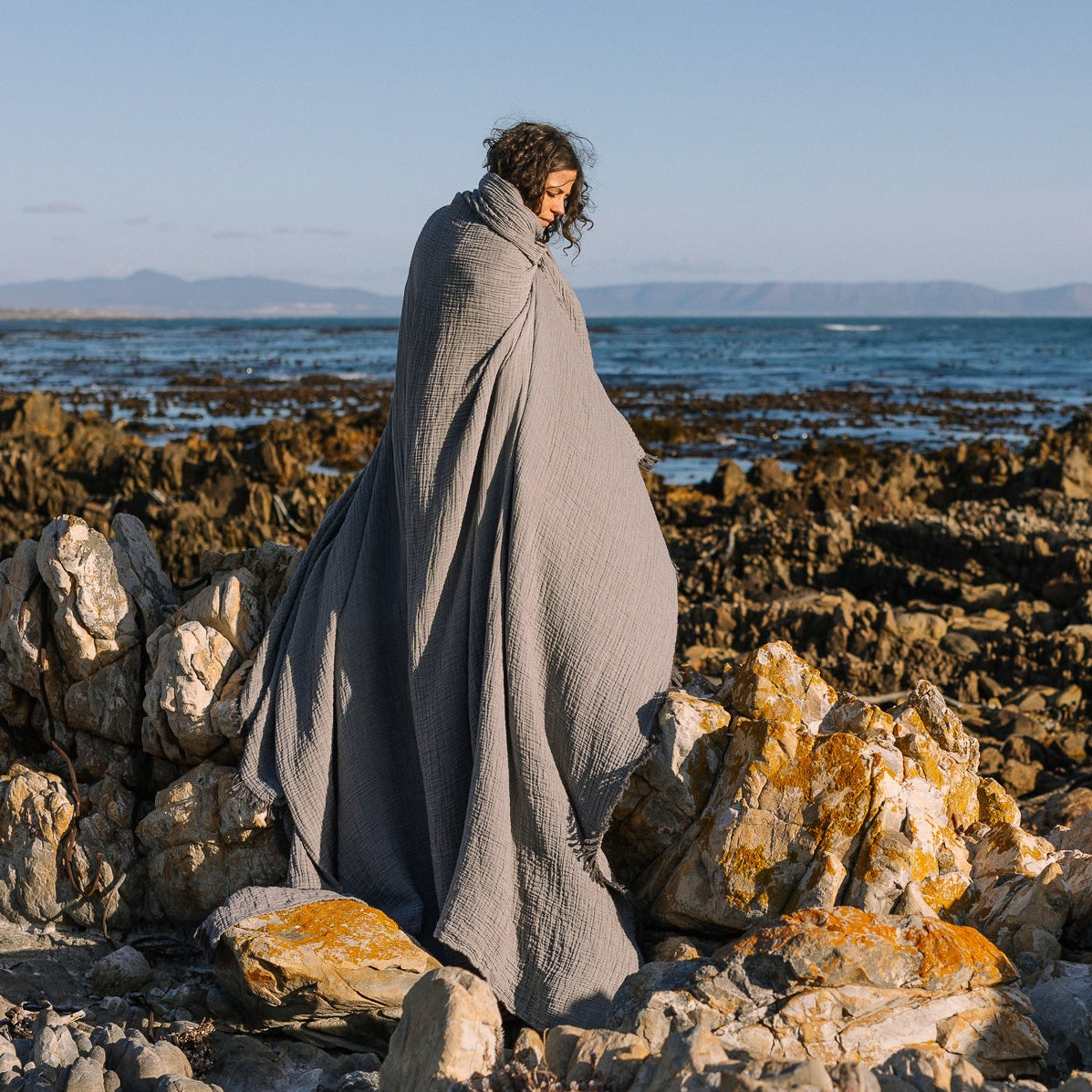 Grey Swaddle Blanket (King)