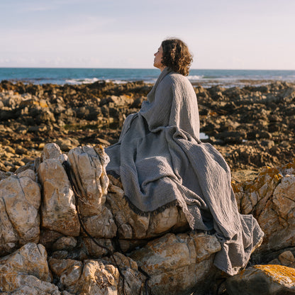 Grey Swaddle Blanket (King)