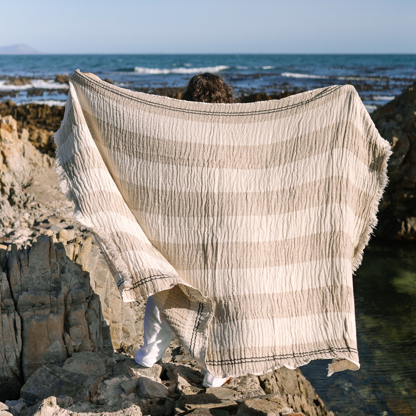 Sofya Linen Blend Muslin Throw (Single)