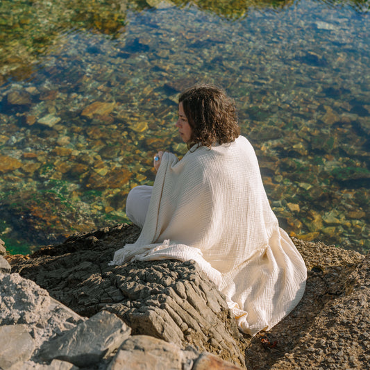 Cream Swaddle Blanket (Single)