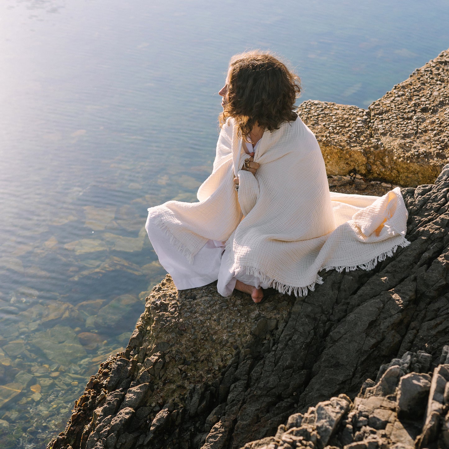 Cream Swaddle Blanket (Single)