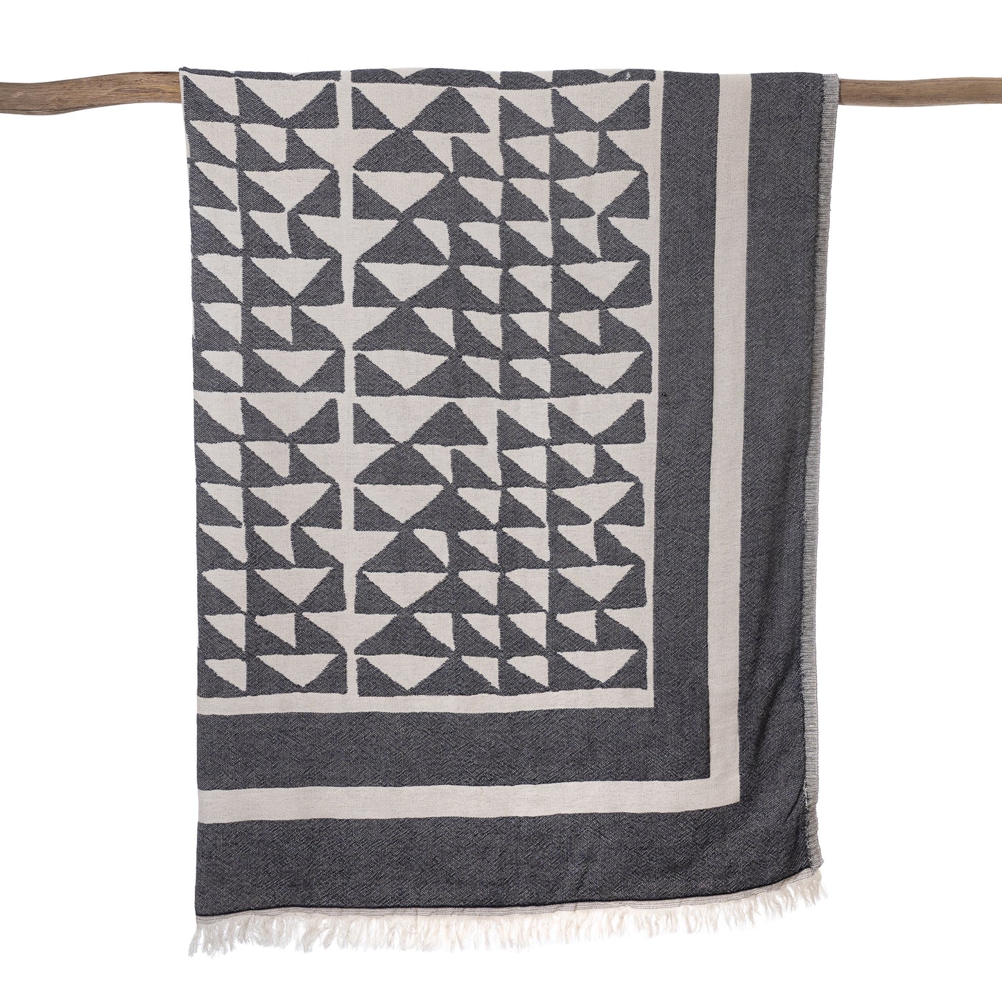 Damaged Black Piramit Throw