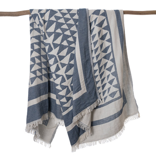 Blue Piramit Throw