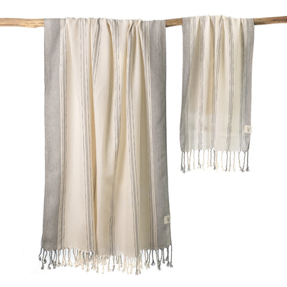 Korsan White Turkish Towel Set