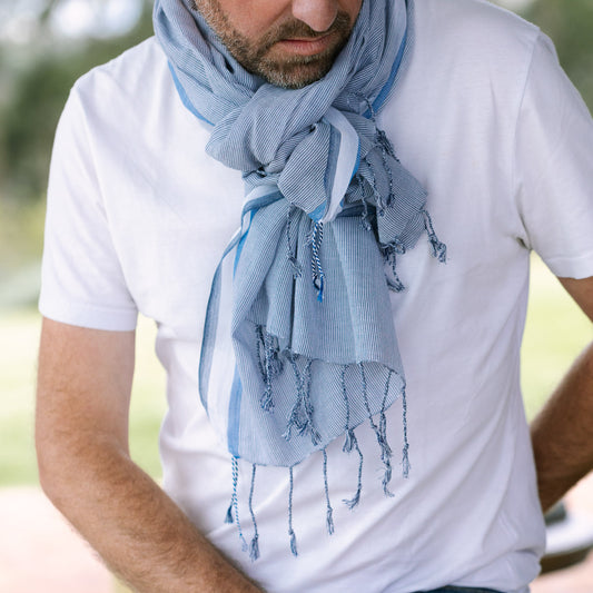 Zeus Denim Blue Scarf