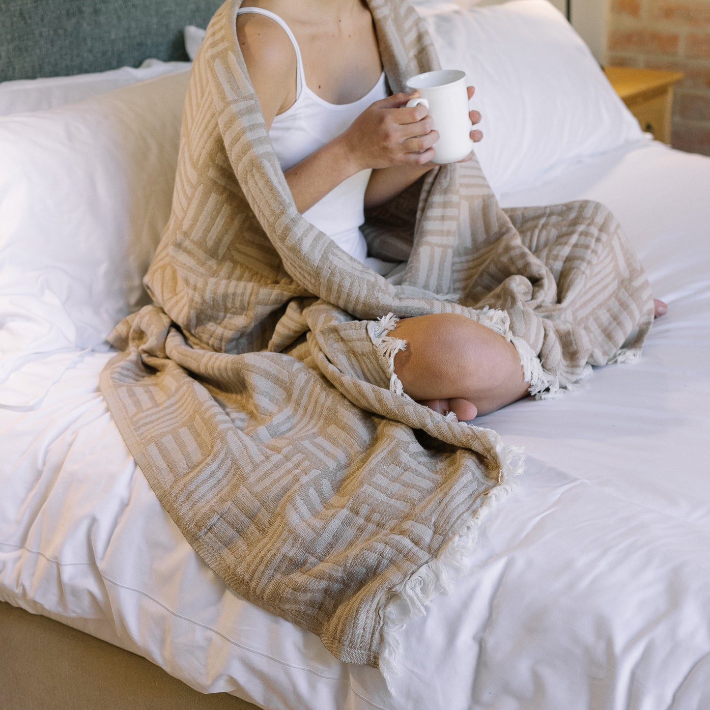 Coffee Aztec Throw